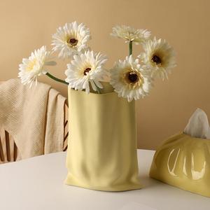 Jarrón de Cerámica Estilo Crema, Minimalismo Moderno, <span class=keywords><strong>para</strong></span> Arreglos Florales, Decoración del Hogar, Regalo de <span class=keywords><strong>Cumpleaños</strong></span> y de Inauguración de Casa - Product Image 3