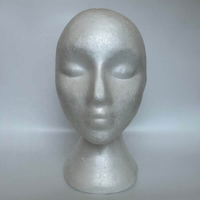 Support de perruque mannequin en mousse moulée, modèle tête et cou féminin blanc et noir, pour la décoration intérieure et la mode, économique