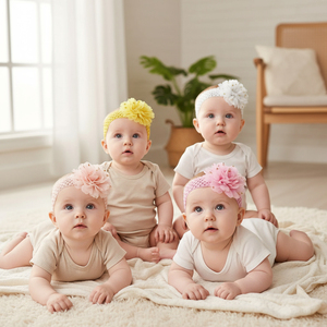 Ewanda Store 20 Pcs Baby Girls Headbands Chiffon Flower Baby Elastic Headband Photo Shoot Baby Newborn Girls Hair Band Hair Accessories