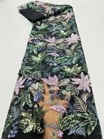 Tissus en dentelle de mariée française de luxe Sinya, dentelle amusante, broderie papillon, filet pour robes de mariée, chemises décontractées, tissés
