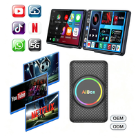 Caja Inalámbrica CarPlay con Sistema Android 14, 2G+16GB, Descarga Cualquier Aplicación, Pantalla Dividida, YouTube/Netflix Integrados, Conexión Plug & Play