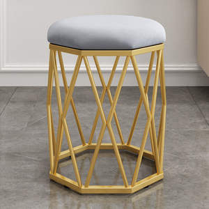 Taburete de tocador de lujo ligero <span class=keywords><strong>para</strong></span> dormitorio de niñas, taburete de <span class=keywords><strong>maquillaje</strong></span> Simple moderno <span class=keywords><strong>para</strong></span> dormitorio de casa, silla de manicura de estilo INS, silla de tocador - Product Image 4