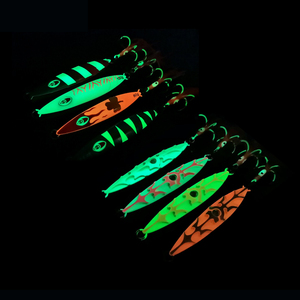 เหยื่อตกปลาปลอม60g 80g 100G 120g 150g เหยื่อล่อโลหะจิ๊กโลหะแบบจมน้ำเรืองแสง - Product Image 4