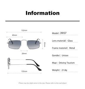 3957 Lunettes de soleil de luxe pour femmes, avec logo personnalisé, protection UV400, monture en métal, pour le cyclisme, vente en gros - Product Image 5