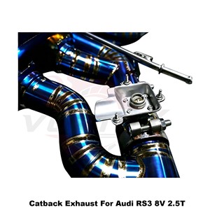 ท่อไอเสียไทเทเนียม Vortex Performance สำหรับ Audi RS3 8V 2.5T พร้อมวาล์วอิเล็กทรอนิกส์สีน้ำเงิน ชุด Catback Tuning Muffler Parts - Product Image 3