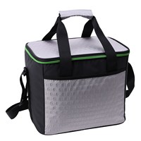 Bolsa de almuerzo aislada de poliéster 600D personalizada al por mayor bolsa térmica de gran capacidad con patrón de cubo impermeable