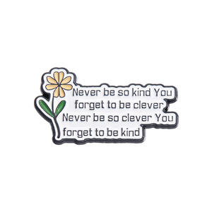 Broches en métal moulé de la série Word Phrase, minimalistes, motif tournesol floral, personnages de films et de séries <span class=keywords><strong>TV</strong></span>, épingles de revers pour vestes de la Fête du Poisson d'avril - Product Image 3