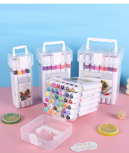 Marqueur de peinture artistique à double tête en plastique personnalisé, 24 couleurs, en boîte - Product Image 6