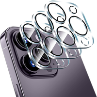 Nouvelle conception, film protecteur d'objectif transparent laser 3D 9H pour iPhone 15, 14 Pro Max, 12, 18 Pro, 13, 15 Plus, protecteur d'objectif d'appareil photo