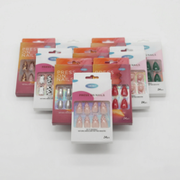Ongles press-on de luxe à paillettes, effet œil de chat, amande, rose nude scintillant, matériau ABS, certifié CE, 24 pièces