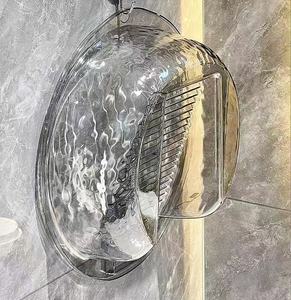 Luce di lusso piccolo lavabo in plastica trasparente multifunzionale lavabo per la casa con Washboard per set da <span class=keywords><strong>bagno</strong></span> - Product Image 4