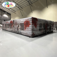 Labyrinthe gonflable commercial pour maison hantée d'Halloween, idéal pour les activités intérieures et extérieures, facile à installer pour les fêtes