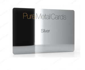 Custom ISO 14443 A RFID Metal Blank Mirror Business Card Luxury Smart Metal NFC Card With Packing Box