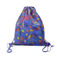 Logo personnalisé 210D Polyester Shopping Draw String Bag Promotion Polyester Nylon Outdoor Hiking Gym Sport Drawstring Sac à dos