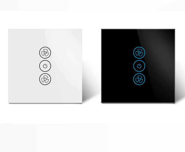Golden Security Wireless Fan Switch  EU UK Smart WiFi Zigbee Fan Switch with Wind Speed Adjustment and Alexa Tuya APP