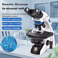 Microscope biologique binoculaire optique à objectif fini 1600X, oculaire achromatique semi-plano WF, éclairage LED Kohler 3W pour laboratoire et clinique