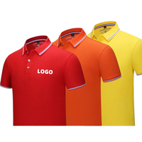 Op maat gemaakte logo promotie grote formele sport golf T-shirt gehaakt regular unisex anti-kreuk wollen polyester/katoen