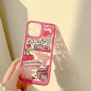 Coque de téléphone portable transparente et souple pour iPhone 16 Pro, avec illustration de fille, style dessin animé mignon et cool, compatible Apple 17, 15, 11/12 - Product Image 3