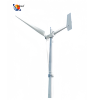 Système de générateur d'énergie éolienne horizontal haute efficacité 7,5 kW, alimentation directe usine, 96 V 220 V, hors réseau/sur réseau, QPHOND CE