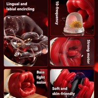 Günstiger Preis NEU 3-in-1 Brustwarzen-Vagina-Oral-Sex-Massagegerät Vibration 10 Starke Modi Zungen-Leck-Rosen-Vibrator Sexspielzeug für Frauen