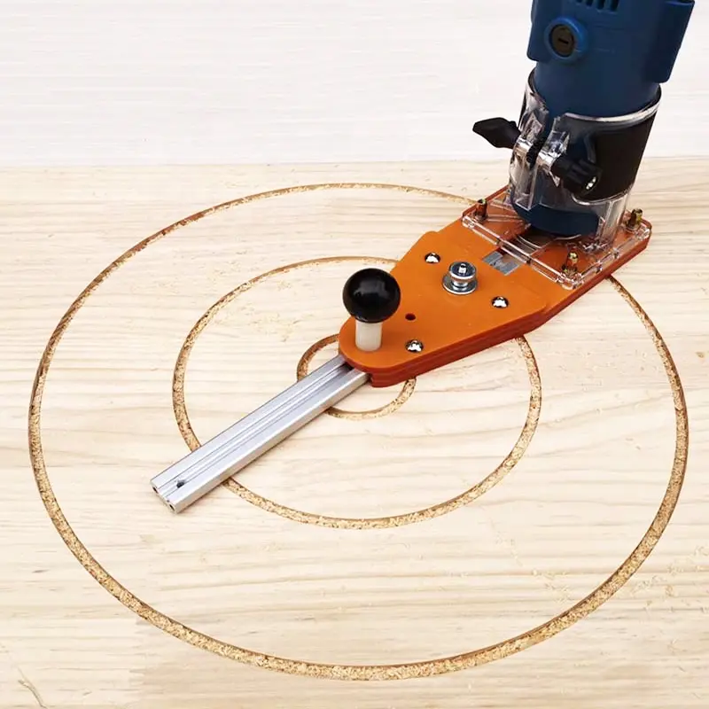 Circle Cutting Jig For Electric Hand Trimmer Wood Router Milling Circle Slotting Trimming Machine Woodworking Tools