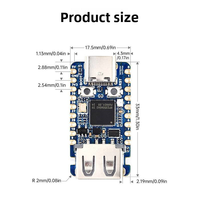 RP2350-USB-A Papan Pengembangan Mini Raspberry Pi Dual-Core MCU USB-A Antarmuka Host Tipe C Python C-Coding Proyek Tertanam DIY