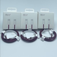 Câble USB-C vers C 1M tressé en nylon, charge rapide pour téléphone portable, connecteur de type C pour iphone 15-18, tablette, ordinateurs portables USB-C