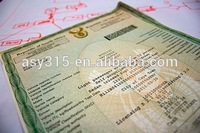 Papier de document de haute qualité A4, porte-certificat de véhicule anti-contrefaçon, papier de certificat d'authenticité, papier de certificat de sécurité