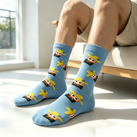 Chaussettes personnalisables de haute qualité avec logo, motifs colorés et amusants, chaussettes en coton pour tous les jours