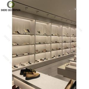 Expositor de Zapatos Duradero y Elegante, Vitrina Moderna de Madera para <span class=keywords><strong>Tienda</strong></span> de Zapatos con Maravillosas Ideas de Decoración Comercial - Product Image 5
