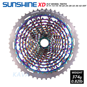 SUNSHINE 9-50T XD Ultralight <span class=keywords><strong>Cassette</strong></span> Volant <span class=keywords><strong>12</strong></span> <span class=keywords><strong>Vitesses</strong></span> <span class=keywords><strong>VTT</strong></span> Vélo Roue Libre Noir/Arc-En-Ciel Compatible pour <span class=keywords><strong>SRAM</strong></span> XD K7 pour Mounta - Product Image 2