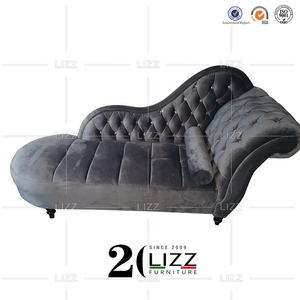 أثاث غرفة المعيشة الترفيه الحديثة المخملية النسيج تشيس صالة - Product Image 2