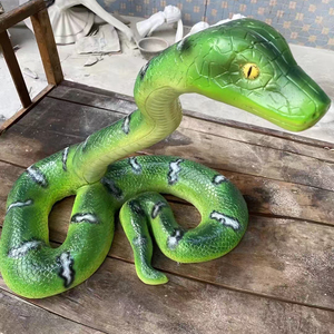 Statue de serpent anaconda réaliste en fibre de verre, texture réaliste, imperméable, grande sculpture de reptile pour parc de safari, jardin botanique - Product Image 4