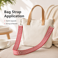 Sangle en tissu jacquard en polyester à chevrons rétro, durable et raffinée, pour sacs à main, bagages, projets d'artisanat et de décoration