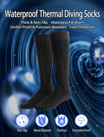 Chaussettes de plongée en néoprène tricotées, hauteur genou, 3 mm, thermiques, antidérapantes, anti-coupure, protection récifale pour la plongée sous-marine, le surf, la pêche, adulte