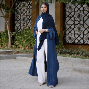 عباءة نسائية إسلامية على الطراز العربي السعودي الشرق أوسطي التقليدي، سترة محبوكة أنيقة للنساء المسلمات - Product Image 4
