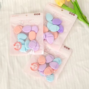Mini Fingertip <b>Powder</b> Puff <b>Egg</b> Shape Hydrophilic Non Latex Portable Wet Dry Use One Pack Ten Pieces - Product Image 3