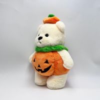 Ours en peluche et citrouille personnalisés pour Halloween, jouet en peluche doux, animal en peluche, poupée en peluche, décoration de fête, cadeau d'anniversaire pour enfants