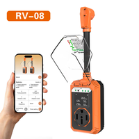 Protecteur de surtension intelligent Tuya WiFi RV-08 50A 125V 6250W pour camping-car, 20000 Joules, analyseur de circuit électrique avec couvercle