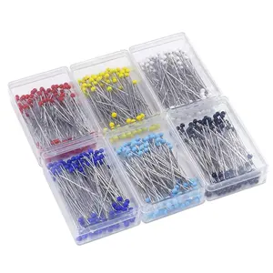 100pcs Sewing Pins Ball Glass Head Pins Straight Quilting Pins For Dressmaking Jewelry Diy Craft Decoration Sewing Supplies