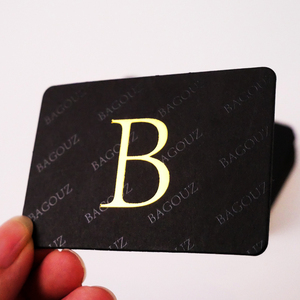 Carte <span class=keywords><strong>de</strong></span> <span class=keywords><strong>visite</strong></span> <span class=keywords><strong>de</strong></span> <span class=keywords><strong>luxe</strong></span> personnalisée en papier recyclé avec logo en feuille d'or et bord coloré, carte <span class=keywords><strong>de</strong></span> remerciement pour petite entreprise - Product Image 6