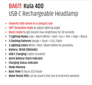 400LM High Quality Rechargeable Lithium Ion Head <b>Torch</b> LED IPX5 Waterproof Headlight with 7 Modes Adjustable Beam up 50m Range - Product Image 6