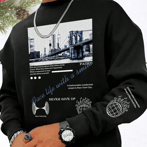 Fabrika özel yuvarlak boyun kazak erkek gevşek katı renk kazak dış ticaret kazak erkek uzun kollu - Product Image 6