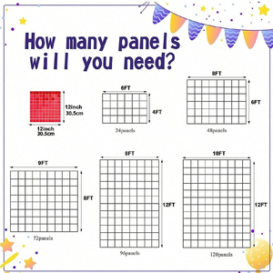 Panneau mural scintillant pneumatique pour événements, mariages, anniversaires, toile de fond, panneau à sequins rouge, <span class=keywords><strong>mur</strong></span> scintillant - Product Image 5