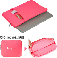Housse d'ordinateur portable souple multicolore, sacoche, logo personnalisé, sac d'ordinateur portable souple avec poche