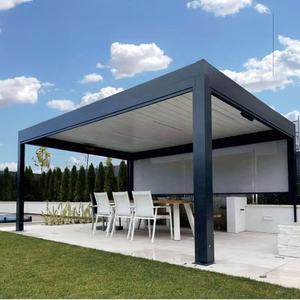 Morden lujo moderno aluminio pérgola para patio trasero motorizado a prueba <span class=keywords><strong>de</strong></span> viento jardín pabellón elegante Gazebos <span class=keywords><strong>toldo</strong></span> para espacio al aire libre - Product Image 1