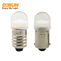 Bombilla Indicadora de Equipo de Buena Calidad, Tamaño Pequeño 10.5x25MM, 0.5W, Cubierta de PC, 6V 12V 24V, LED-MINI-BA9S