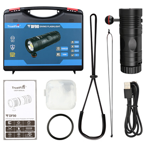 Équipement de plongée, lampe torche de plongée TrustFire DF90 15000LM, haute puissance, multi-sources, lampe de poche sous-marine 70m pour la plongée sous-marine - Product Image 6