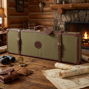 HIBO Custom Hard Gun Display Case Lona Cuero y madera con cerradura Accesorios <span class=keywords><strong>de</strong></span> caza - Product Image 3