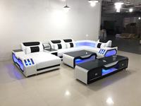 Canapé d'angle fonctionnel en tissu velours de style américain pour salon, avec rembourrage en éponge, idéal pour villa